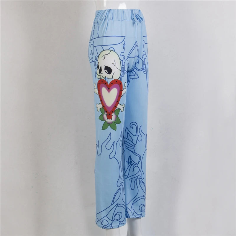Ed Hardy Printed Flare Rose Printed Long Pants S/M/L/XL/2XL/3XL/4XL/5XL Browsglamour