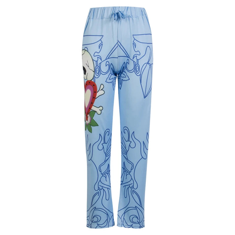 Ed Hardy Printed Flare Rose Printed Long Pants S/M/L/XL/2XL/3XL/4XL/5XL Browsglamour