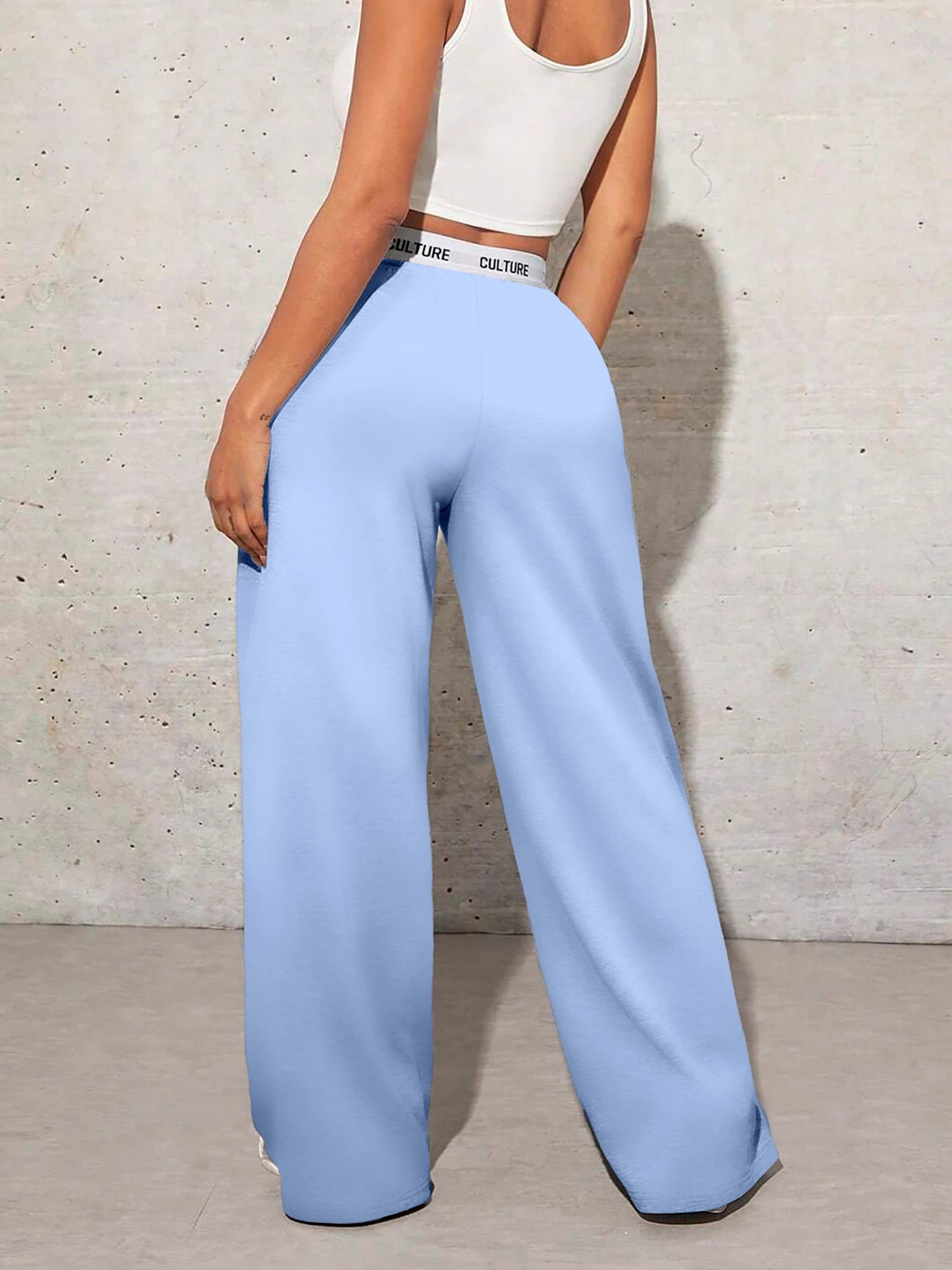 Women's Wide Leg Drag Pants Browsglamour