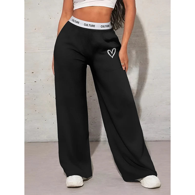 Women's Wide Leg Drag Pants Browsglamour